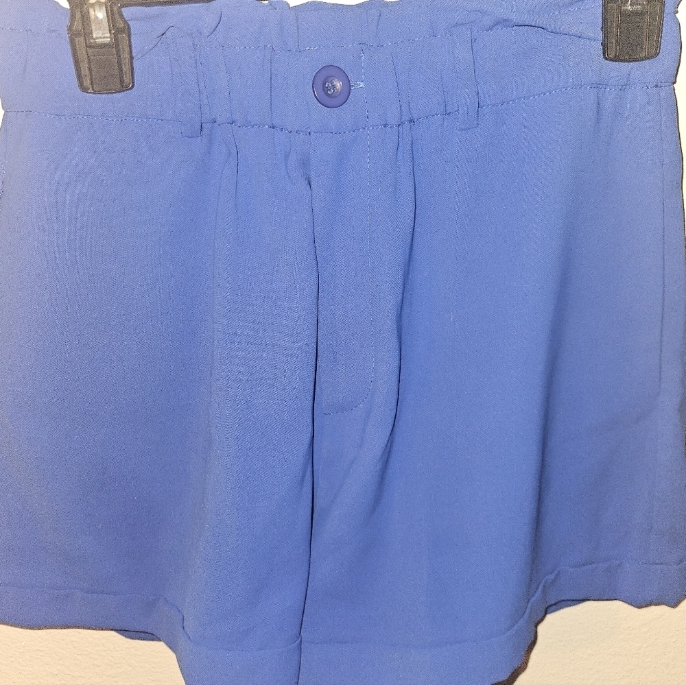 Jade Womans Blue Elastic Waist Shorts Size S - Picture 4 of 10